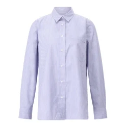 Chemise en coton rayée avec poche poitrine