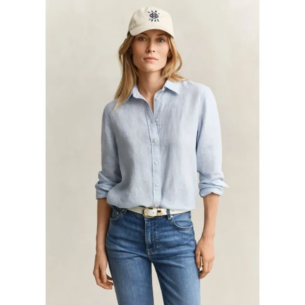Chemise en lin coupe droite