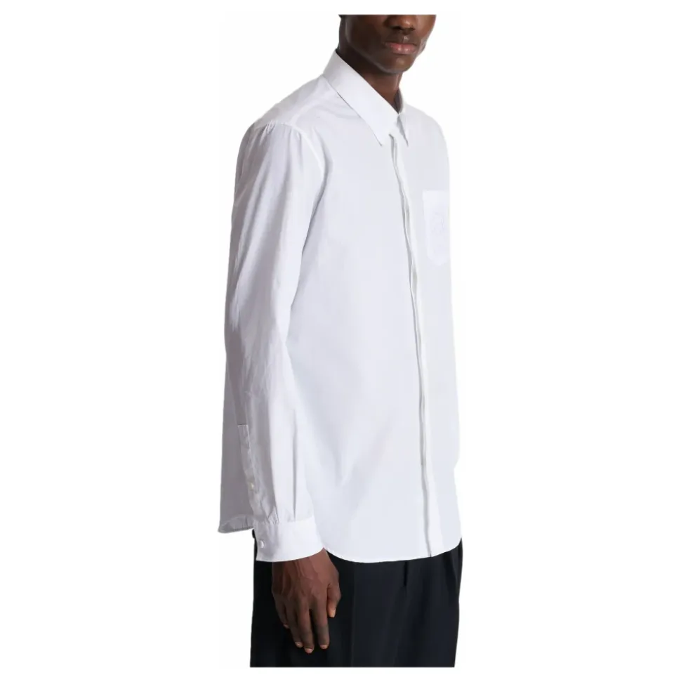 Chemise en popeline brodée Écusson