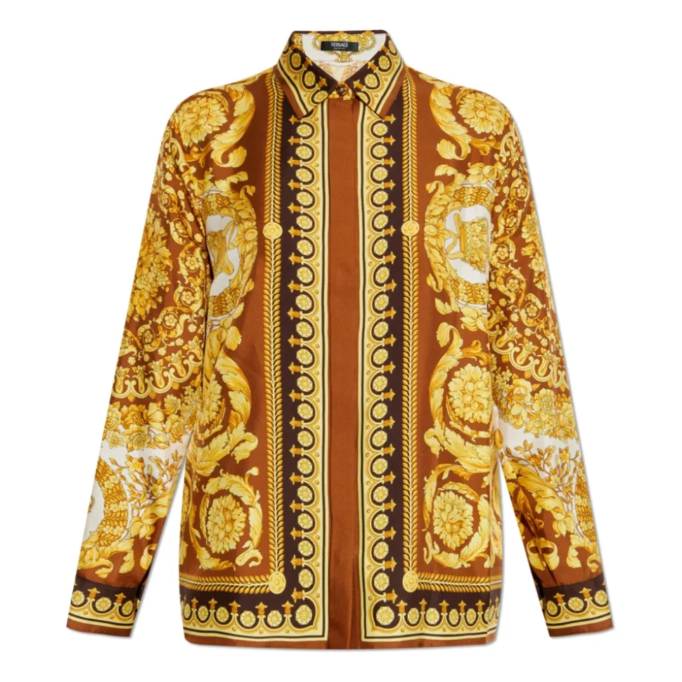 Chemise en soie avec impression 'Barocco'