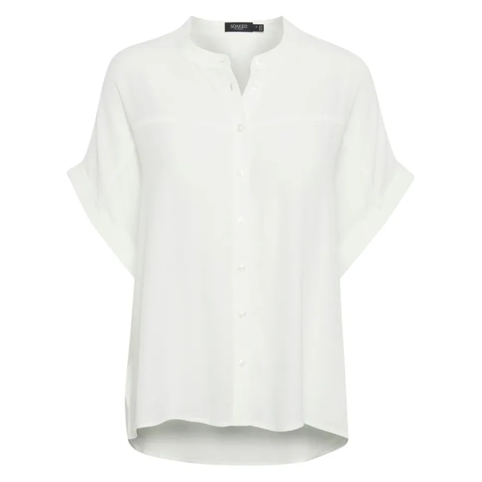 Chemise en Soie Blanche avec Manches Larges
