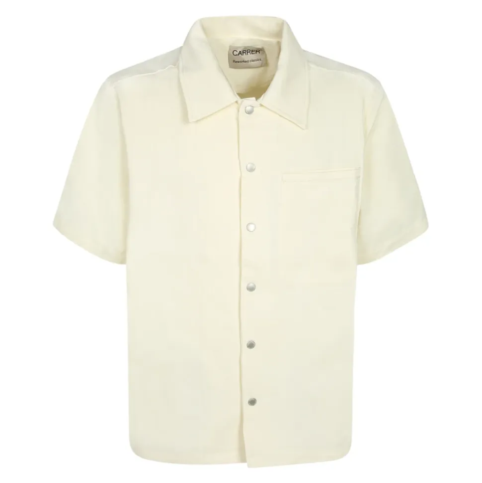 Chemise en tissu écru. Courte