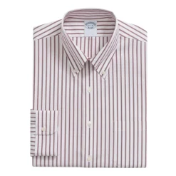 Chemise habillée en coton à rayures et coupe ajustée