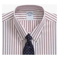 Chemise habillée en coton à rayures et coupe ajustée