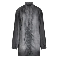 Chemise Longue Oversize en Denim