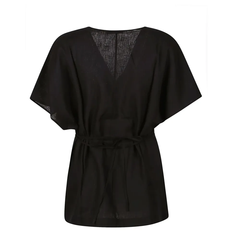 Chemise Manches Courtes Ceinturée