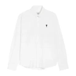 Chemise Popeline Blanche avec Broderie Logo
