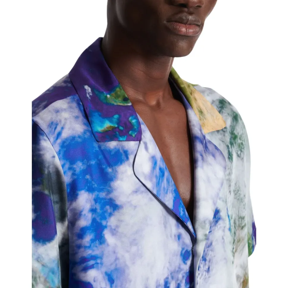 Chemise pyjama imprimée motif Earth