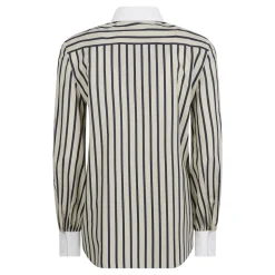 Chemise rayée en coton avec foulard