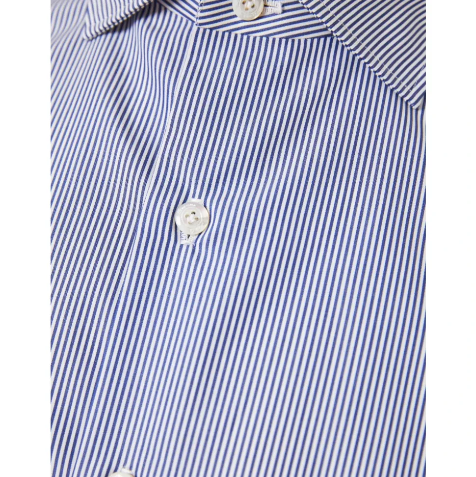 Chemise à Rayures en Coton Made in Italy