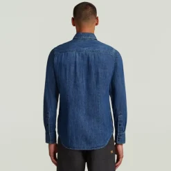 Chemise Slim en Denim avec Boutons-pression