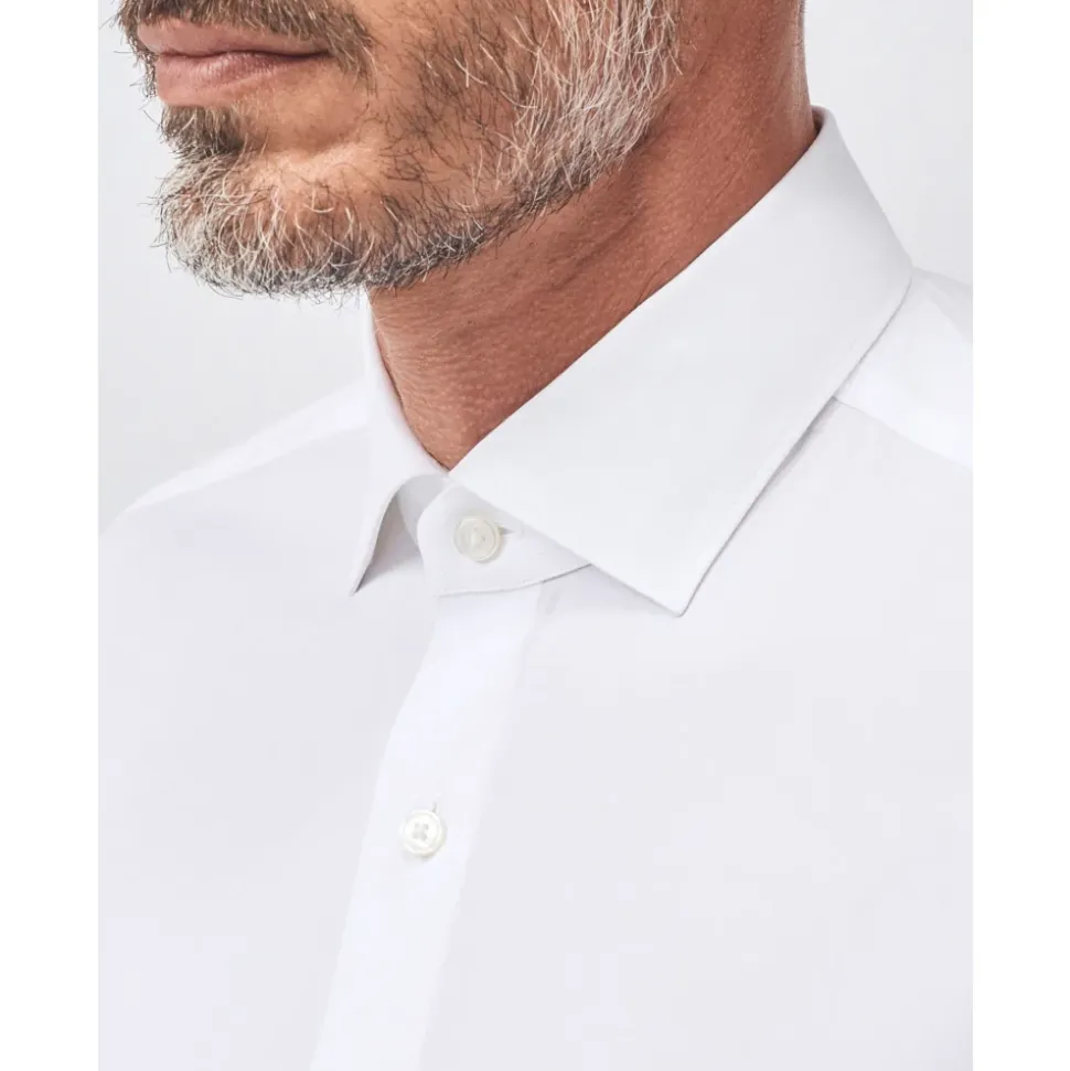 Chemise Slim Fit en Coton Stretch Col Français