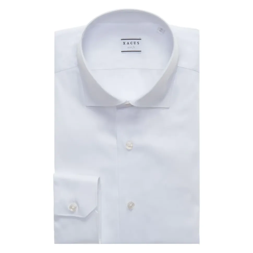 Chemise Slim Fit en Coton Stretch Col Français