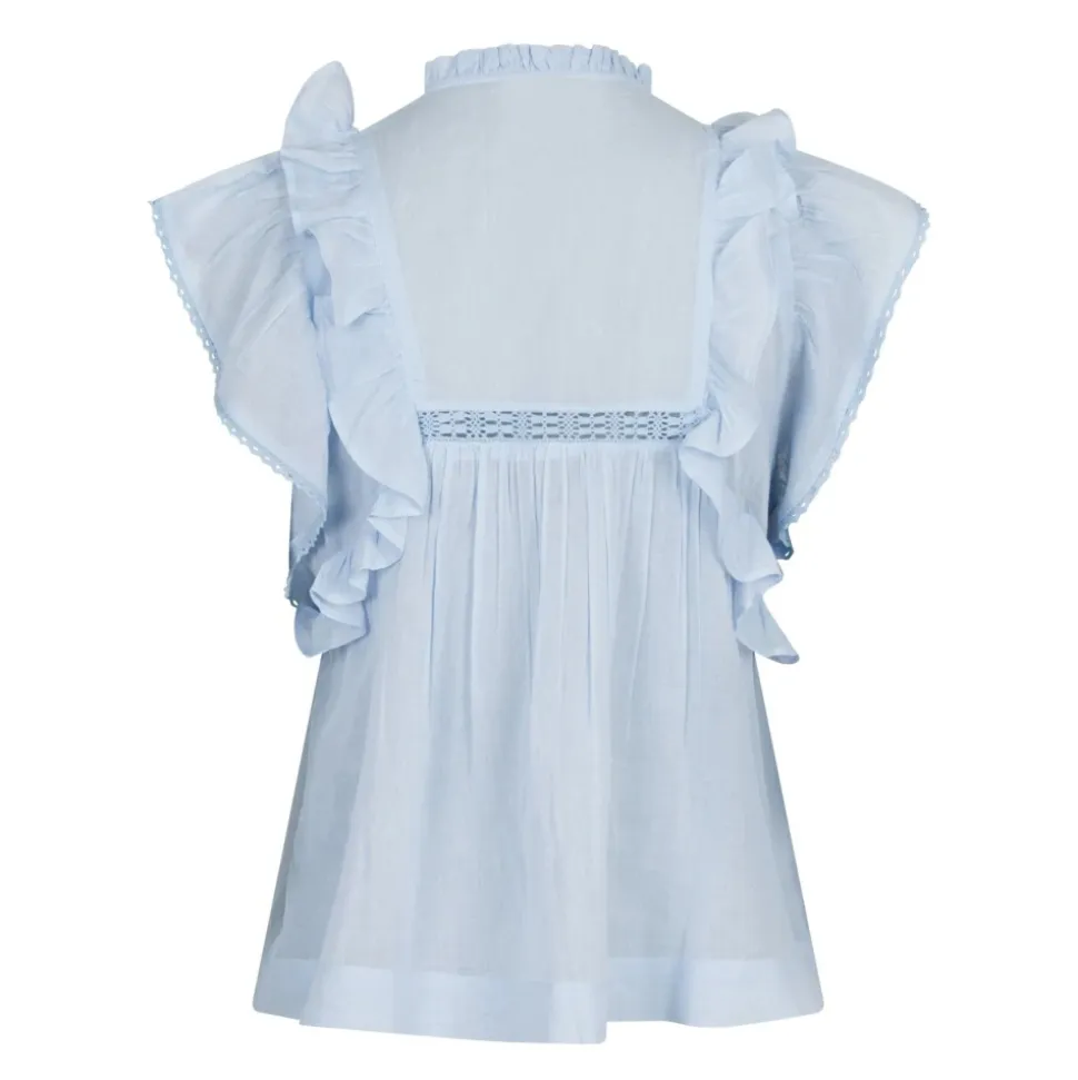 Chemisier Voile Bleu Clair