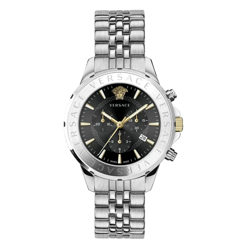 Chronographe Signature Acier Cadran Noir Montre