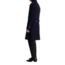 Coat in felted double-faced wool