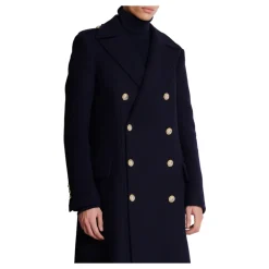 Coat in felted double-faced wool