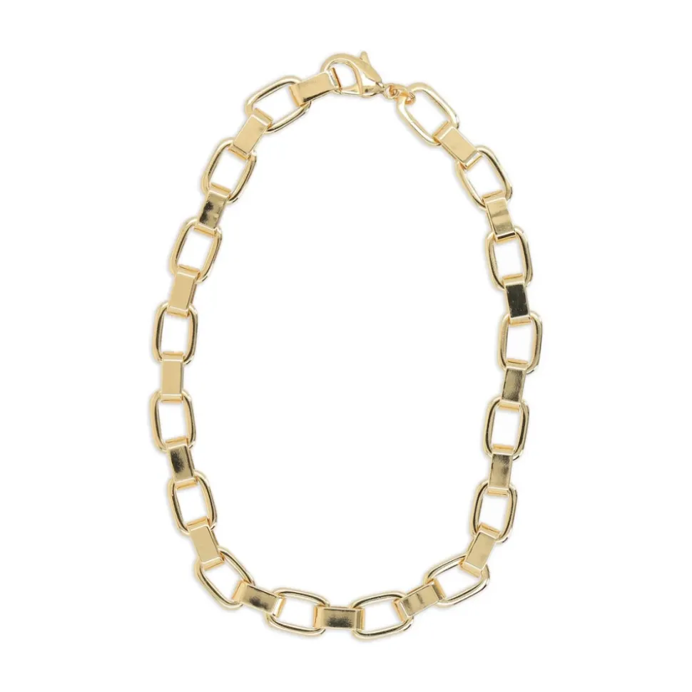 Collier Chaîne Maillons Câble Doré