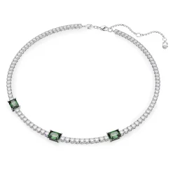 Collier de tennis unisexe Matrix vert rhodié 5666168