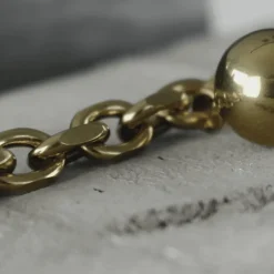 Collier Imperméable à Boule Plaqué Or