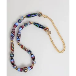 Collier Multicolore en Perles de Verre de Murano