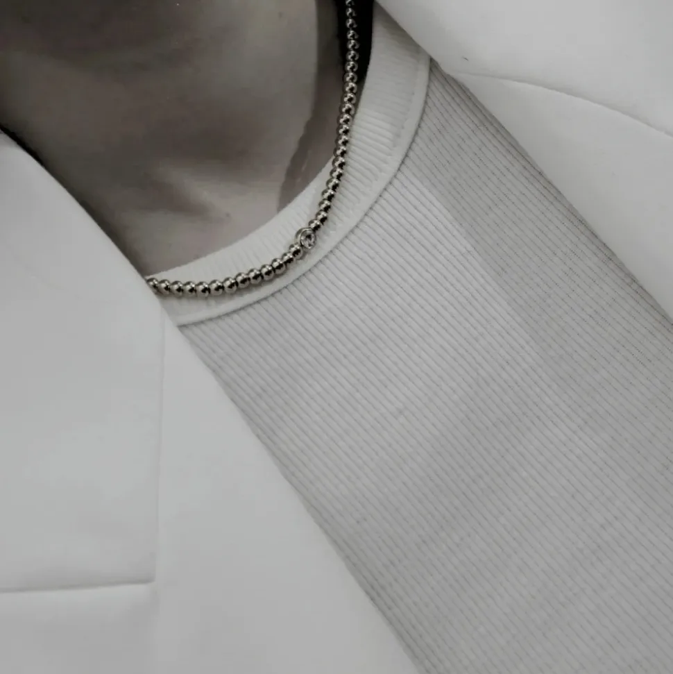 Collier Étanche avec CZ et Boule Scintillante