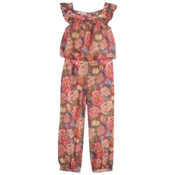 Combinaison-Pantalon Florale à Volants