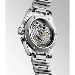 CONQUEST Cadran Argent Rayons de Soleil Montre en Acier