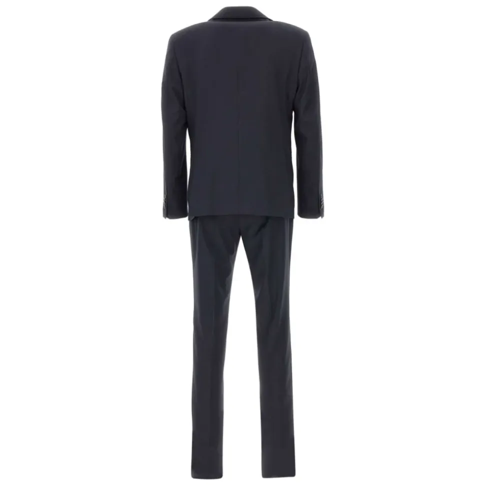 Costume bleu avec revers cranté