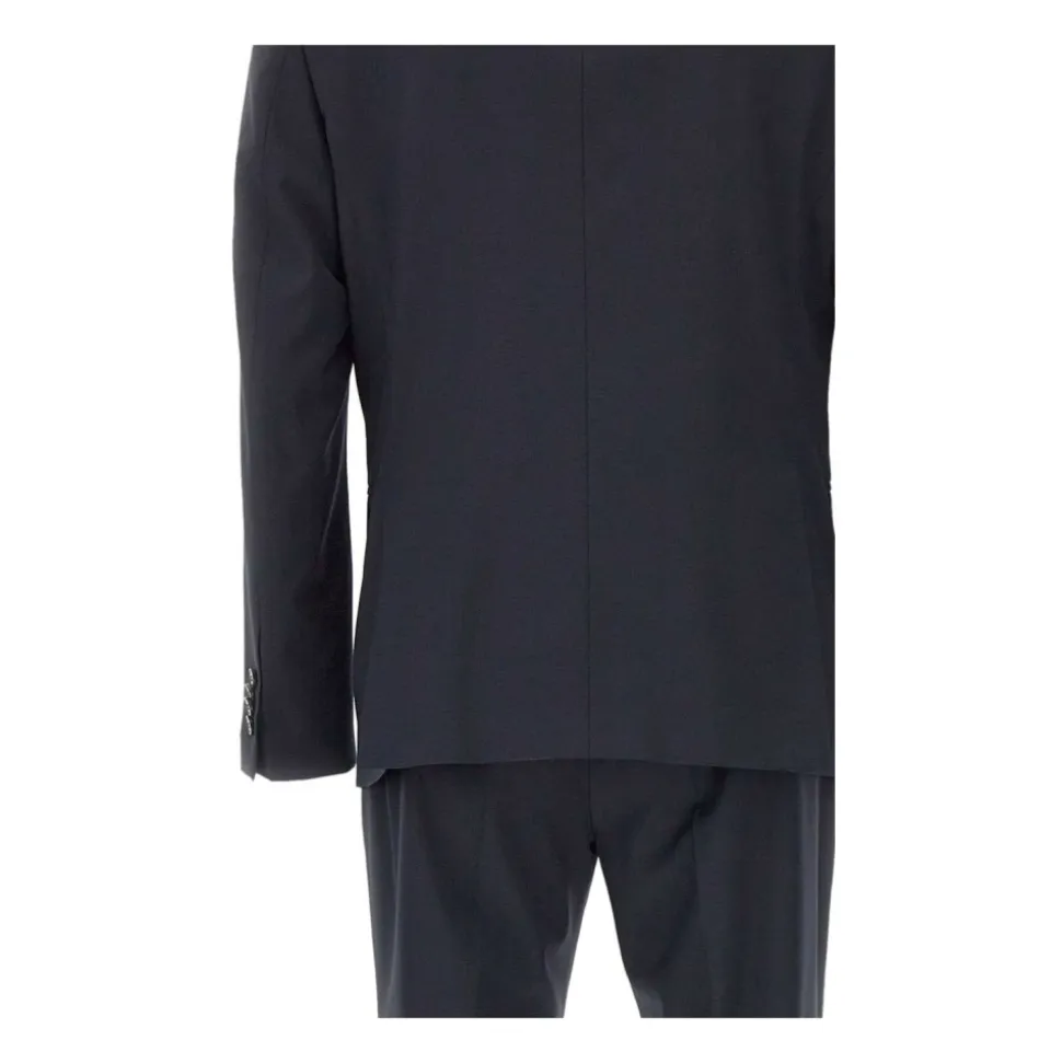 Costume bleu avec revers cranté