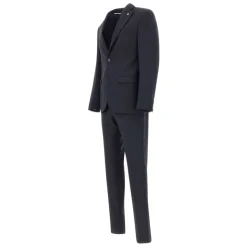Costume bleu avec revers cranté