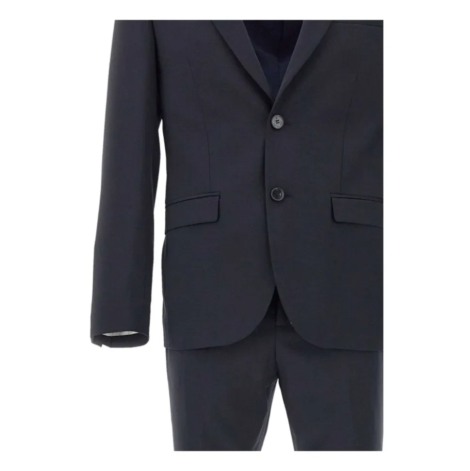 Costume bleu avec revers cranté