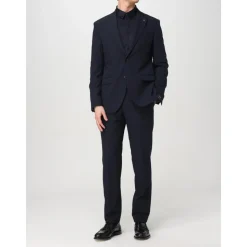 Costume Bleu à Deux Boutons