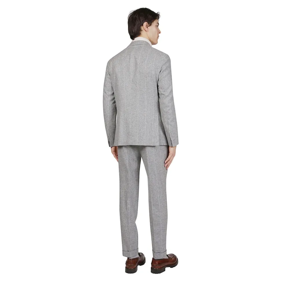 Costume Croisé en Soie, Laine et Cachemire