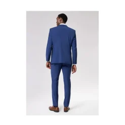 Costume Deux Pièces Stretch en Laine Mélangée à 2 Boutons