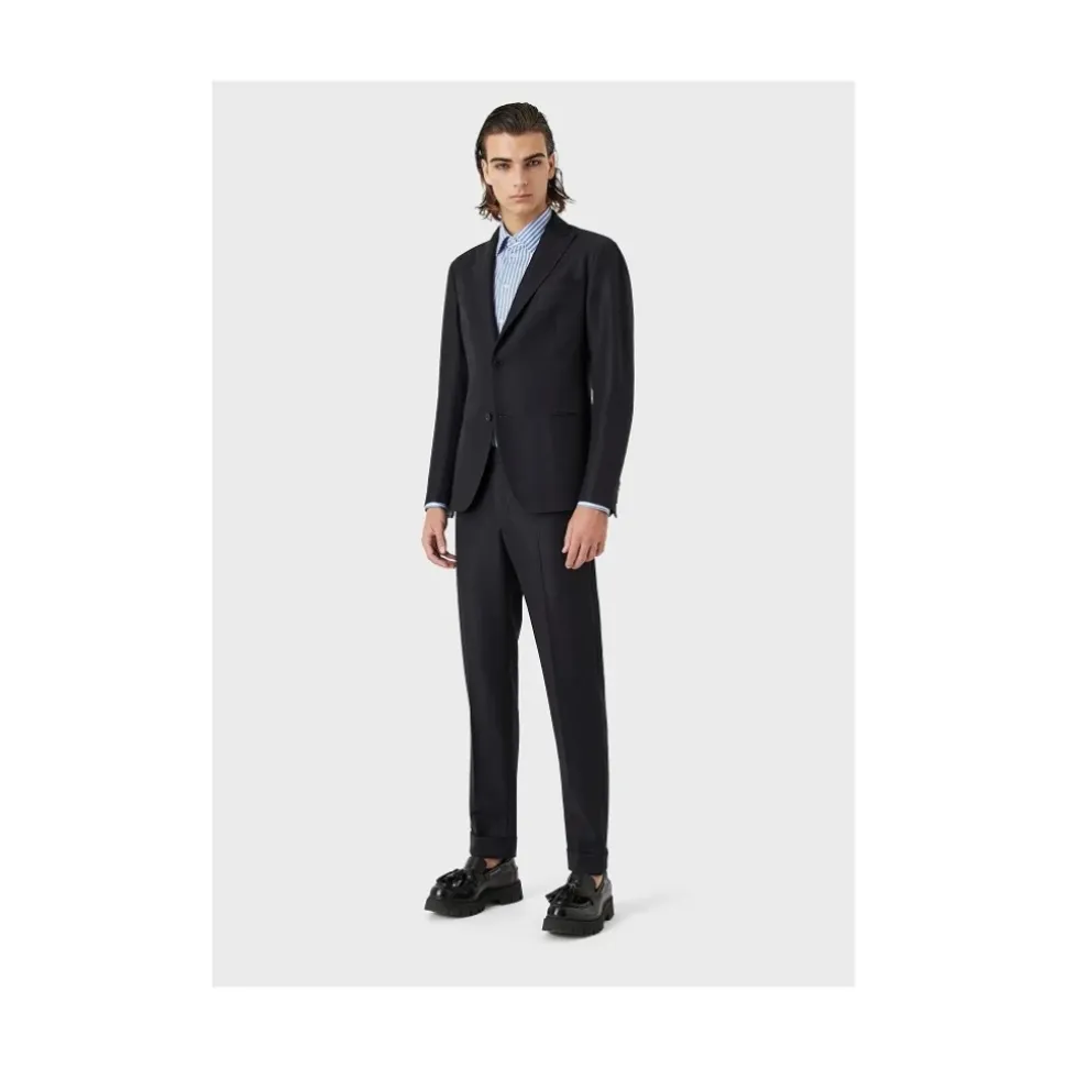 Costume en Laine Coupe Slim Croisée