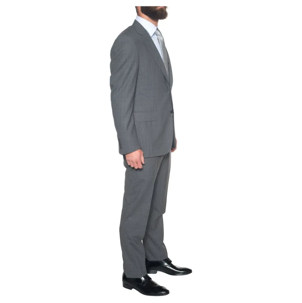 Costume en Laine Imprimée avec 2 Boutons