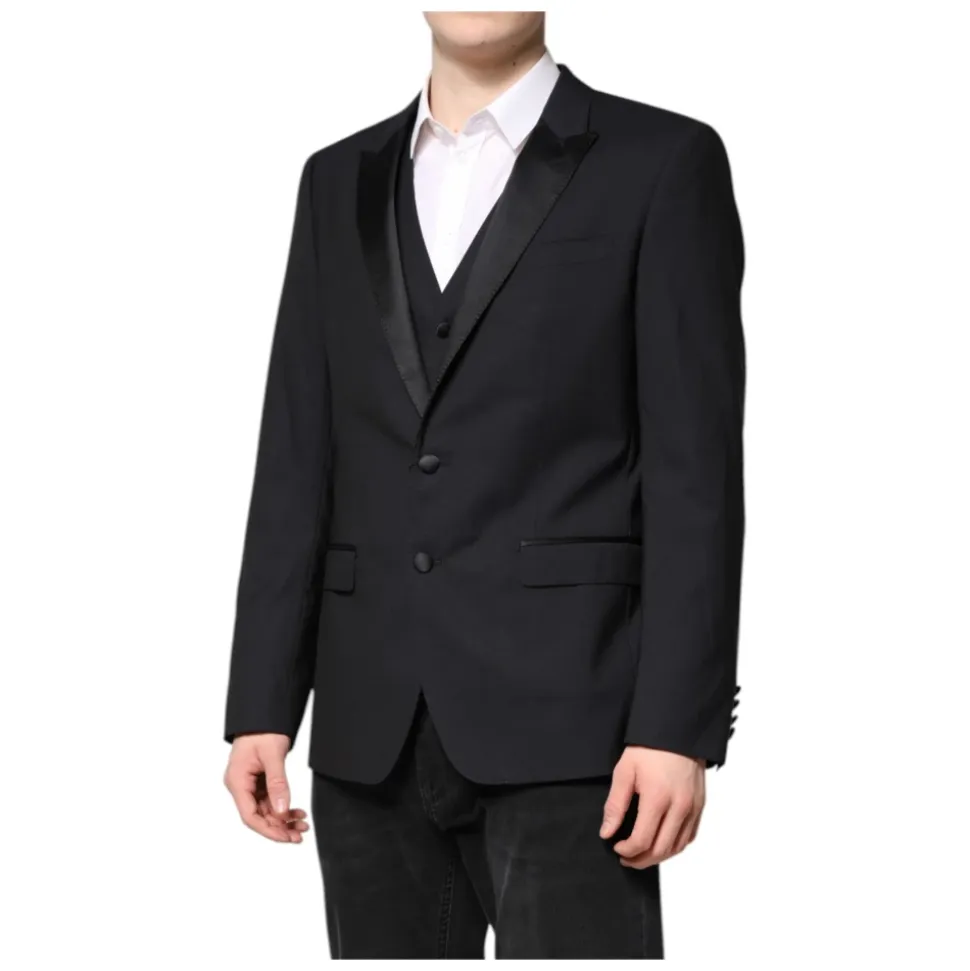 Costume en Laine MARTINI Bleu Foncé