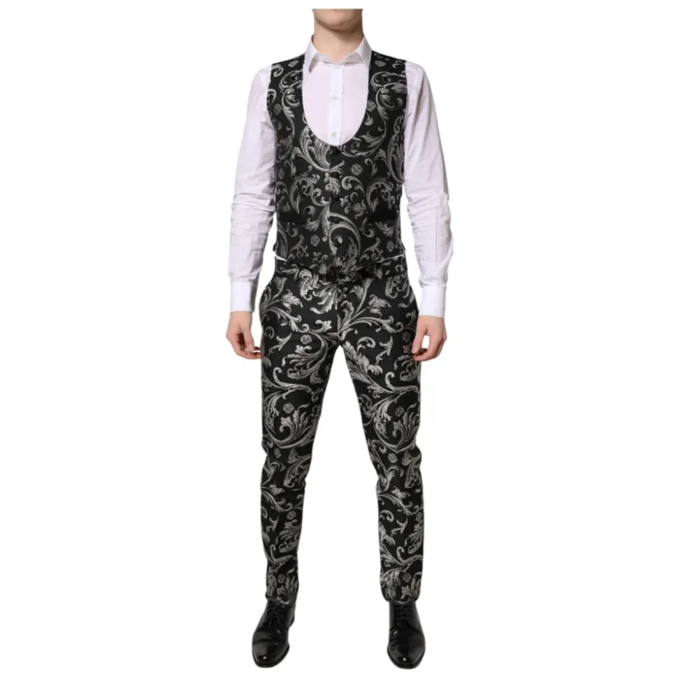 Costume Homme Jacquard MARTINI Noir Gris