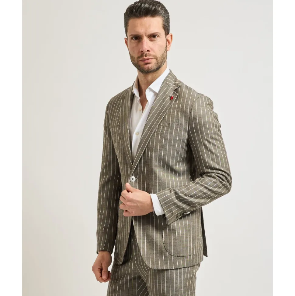 Costume élégant à simple boutonnage