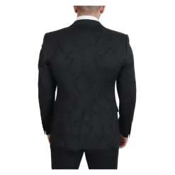 Costume MARTINI en brocart floral noir