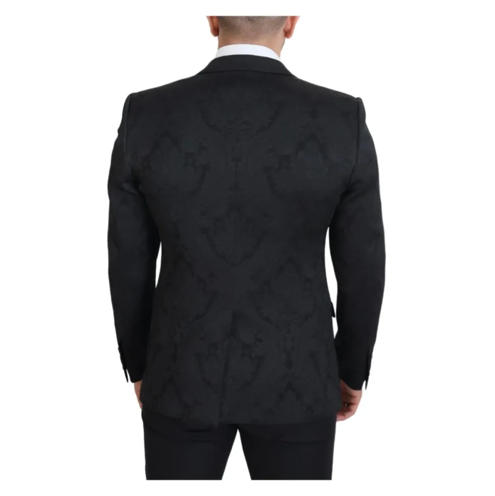 Costume MARTINI en brocart floral noir