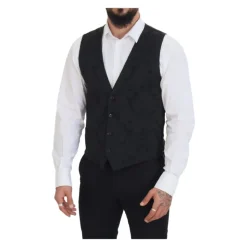 Costume MARTINI en brocart floral noir