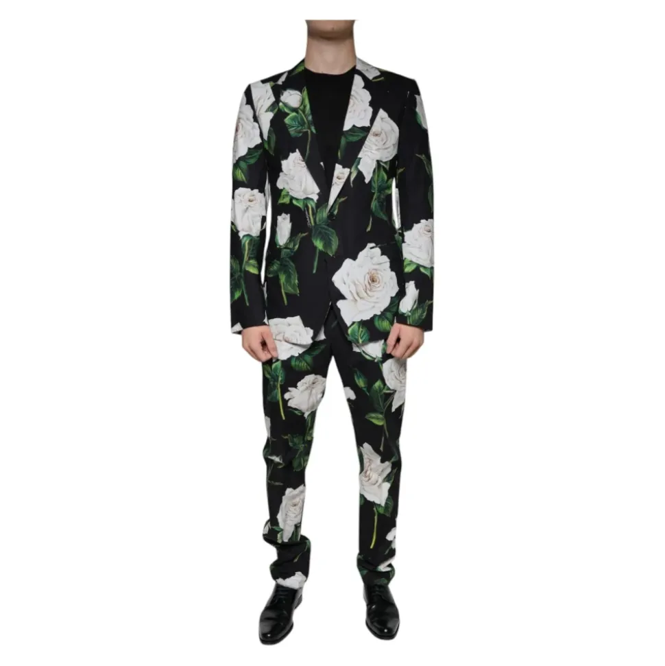 Costume Slim Fit à Imprimé Floral