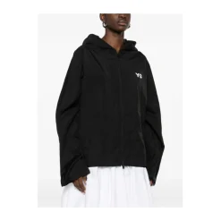 Coupe ample Veste de survêtement à 3 bandes en nylon câblé