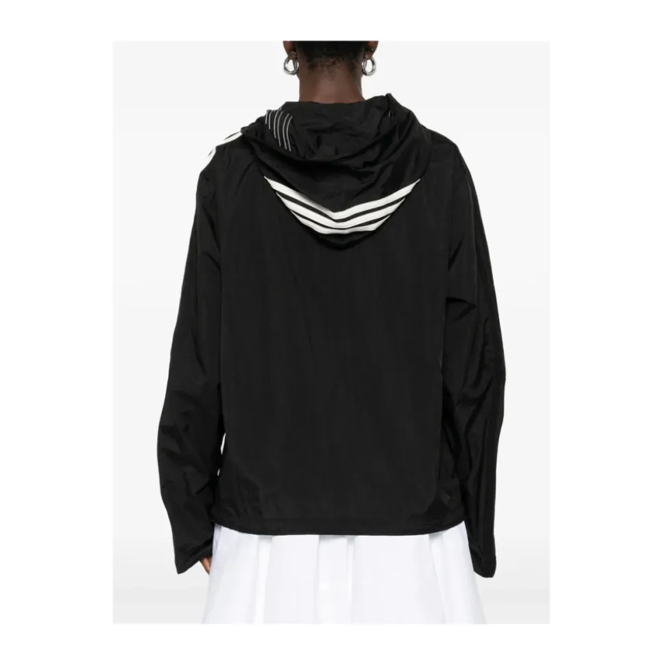 Coupe ample Veste de survêtement à 3 bandes en nylon câblé