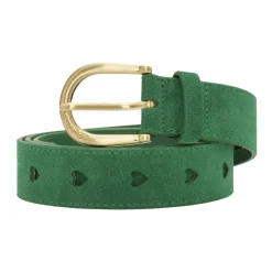 Cut It Out Heart Belt Suede