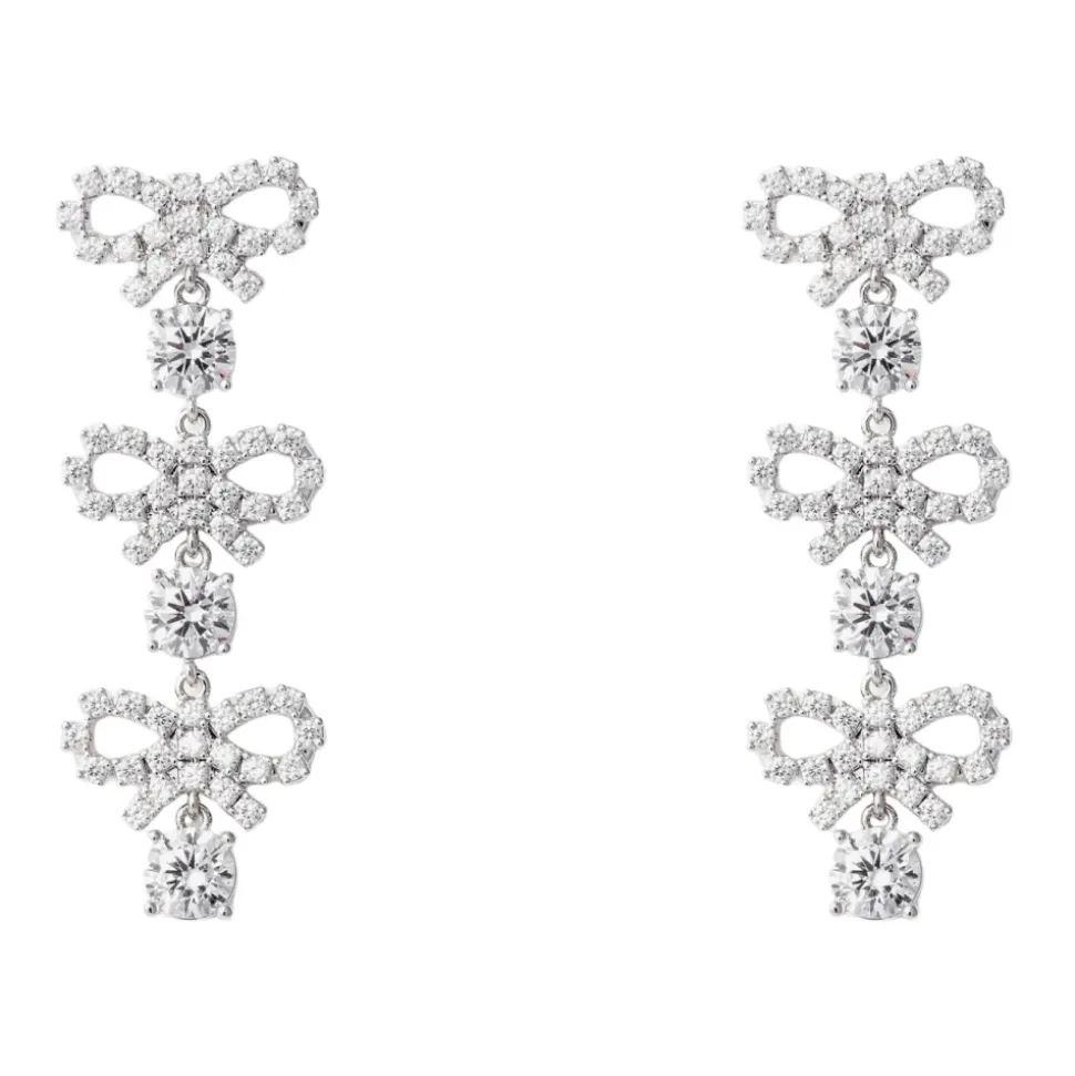 en Cristal Boucles d'Oreilles à Niveaux