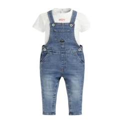 Ensemble Salopette + T-shirt à Manches Courtes