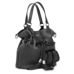 1Er Flirt Sac Seau en Cuir Noir
